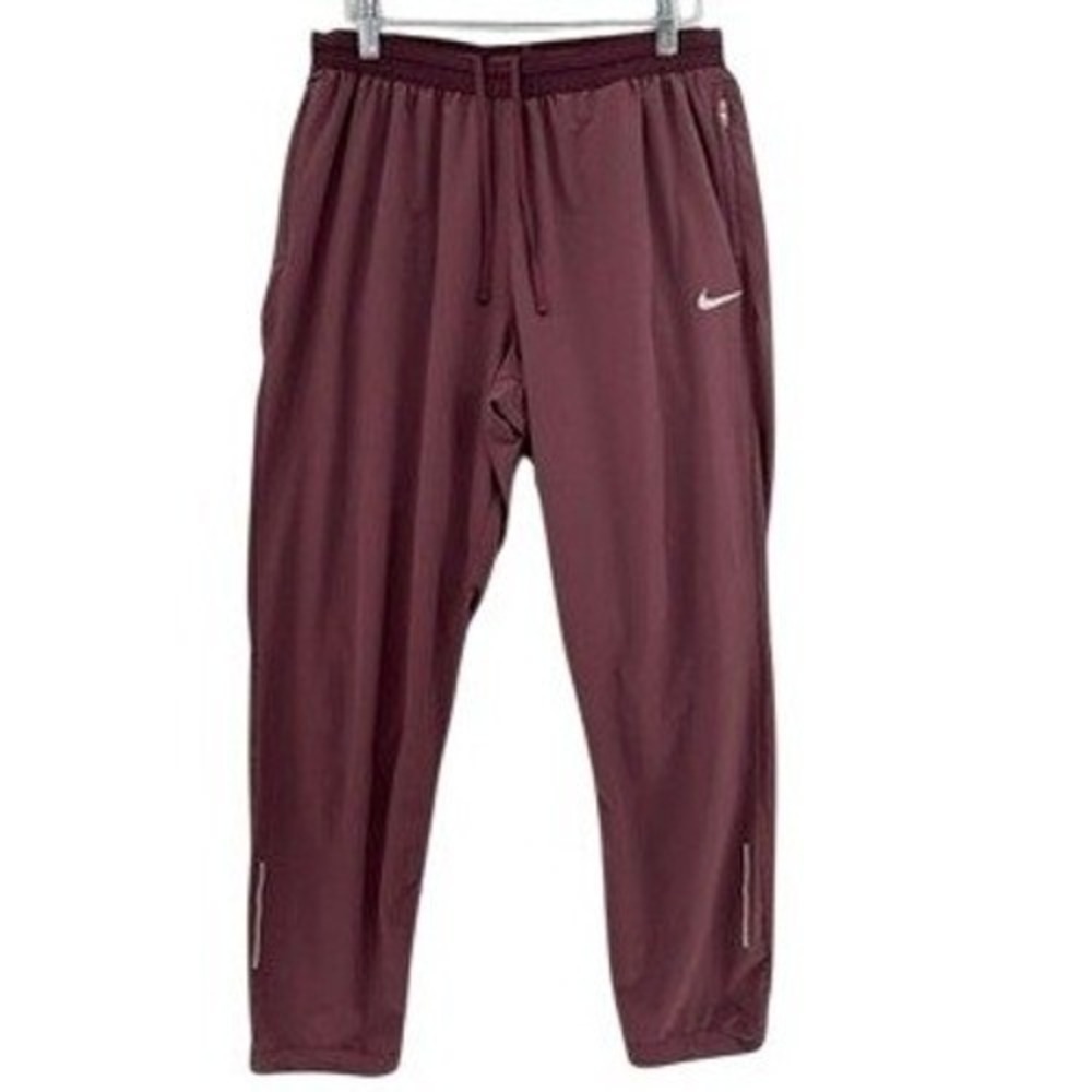 Nike Flex Essential 7/8 Training Pants Burgundy Crush Reflective Dri-Fit L Gym